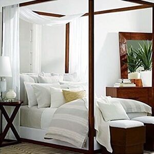 Ralph Lauren Jamesport Stripe Dune Lane King Pillow Sham Gray & White New NWT